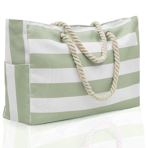 Affordable Striped Beach Canvas Travel Bag by M2k Trends