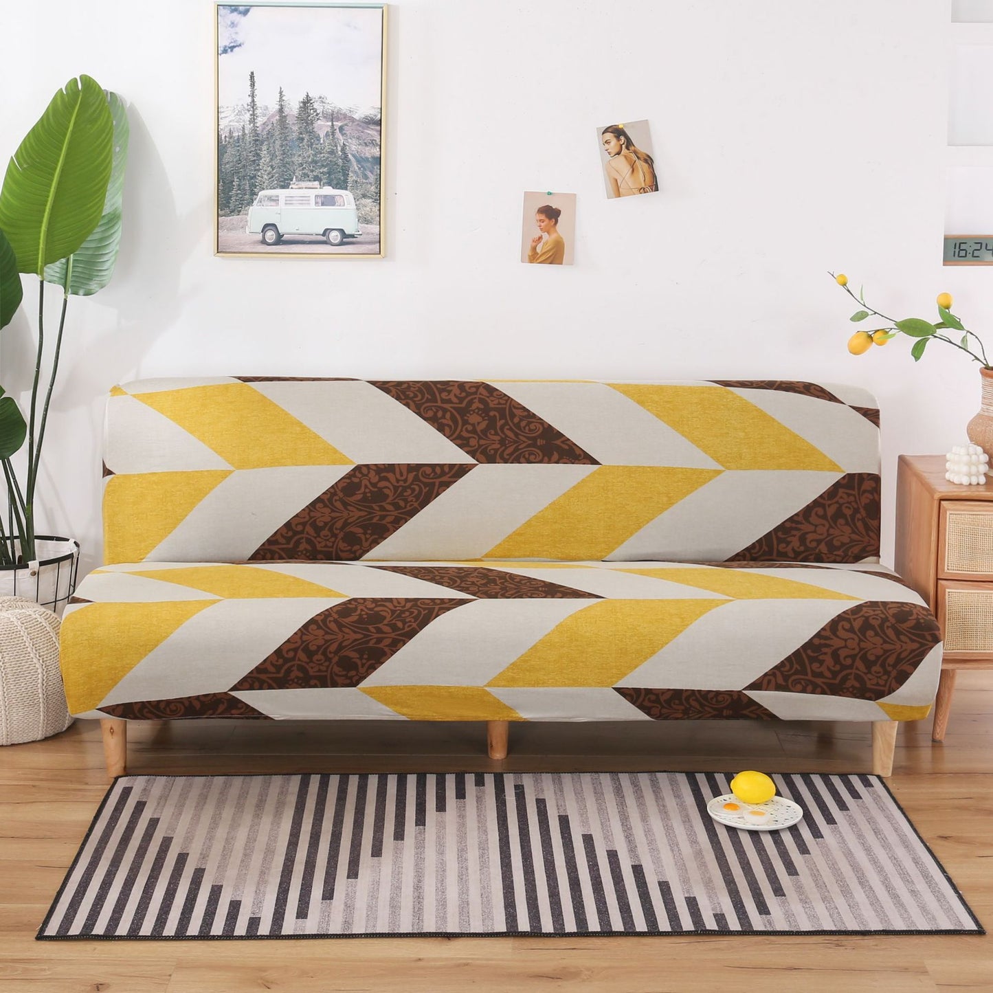 No Armrest Stretch Sofa Cover All-inclusive Folding Sofa Bed Cover