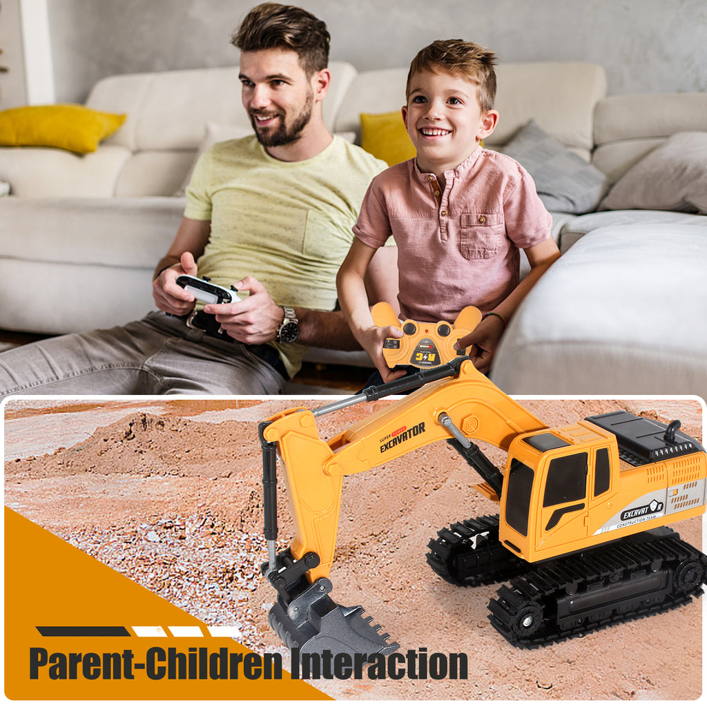 RC Remote Control Excavator Toy | 1/24 Scale Construction Digger with Lights & Sounds