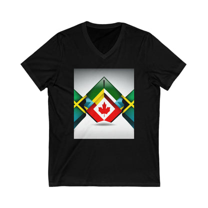 Bridging the Gap: Jamaican in Canada V-Neck Tee