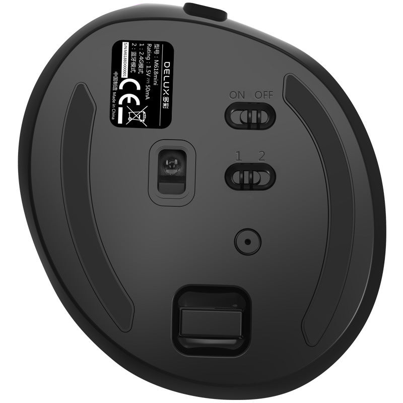 Ergonomic Wireless Vertical Mouse - 2400 DPI, 6-Button Optical