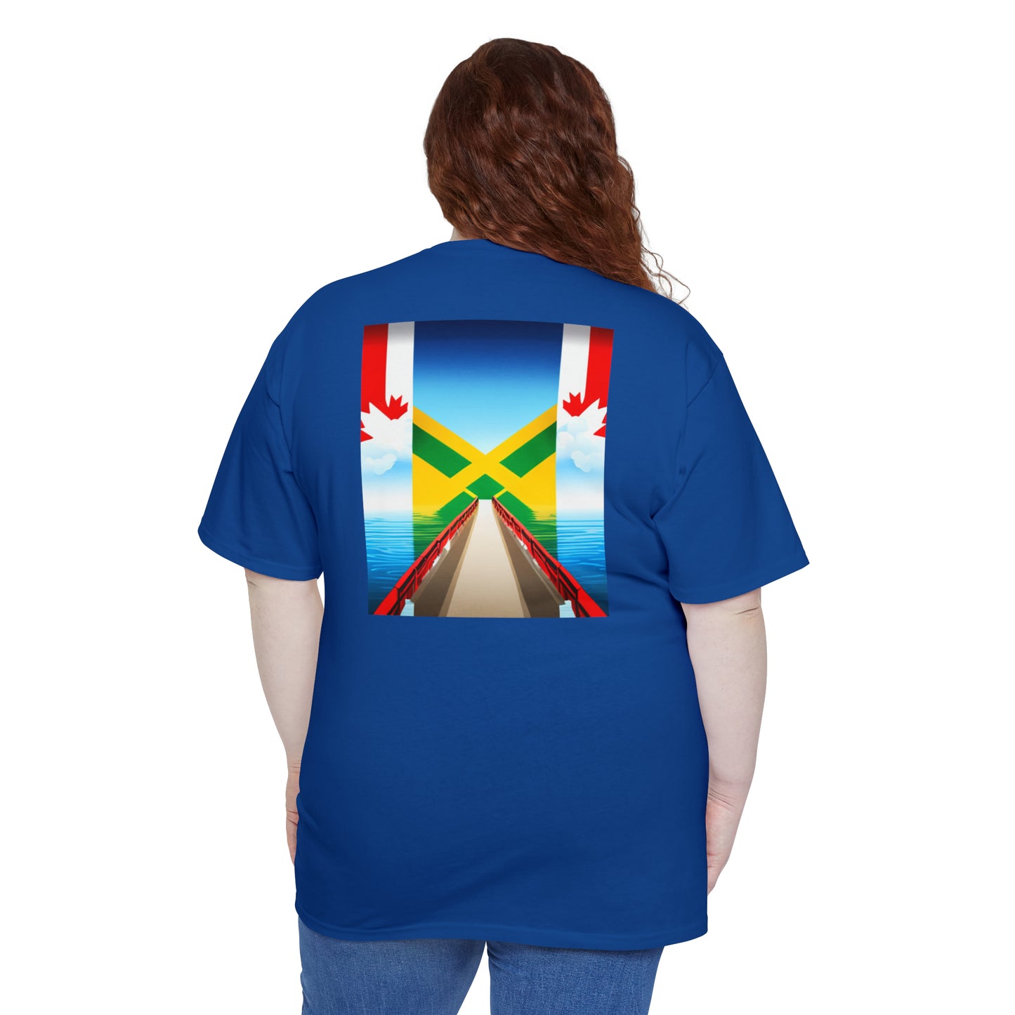 Jamaican-Canadian Split design Unisex Tall T-Shirt