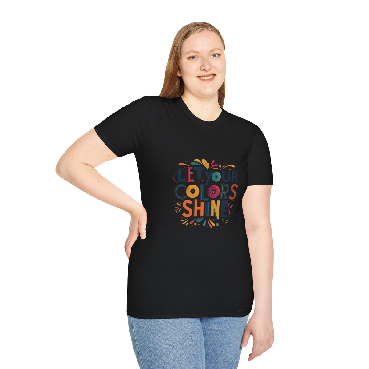 Deja que el color brille Camiseta unisex Softstyle