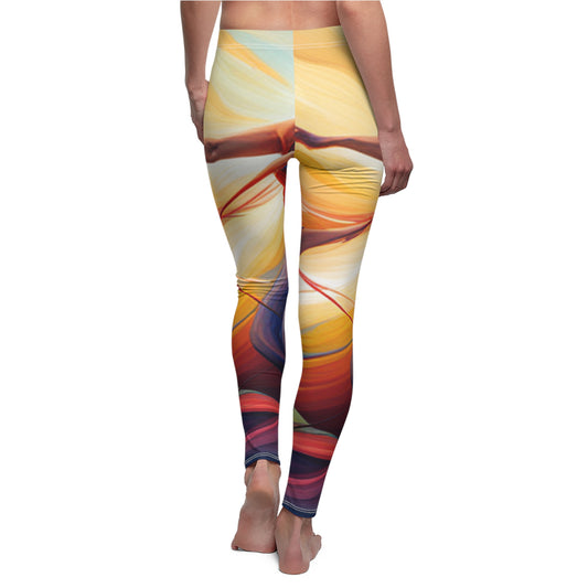 Women's Printed Cut & Sew Casual Leggings