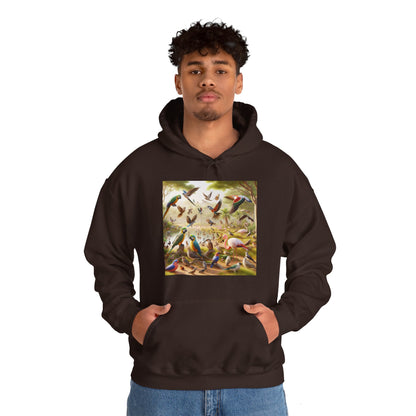 Unisex Hooded Sweatshirt - Birds of a Feather Flock Together Design hoodie