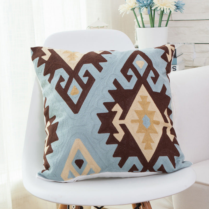 Sofa embroidered pillow cover