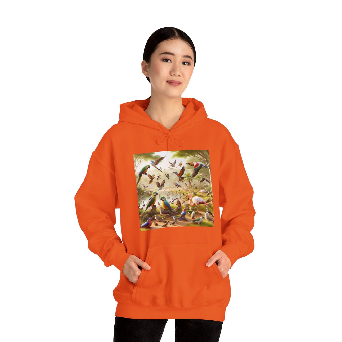 Unisex Hooded Sweatshirt - Birds of a Feather Flock Together Design hoodie