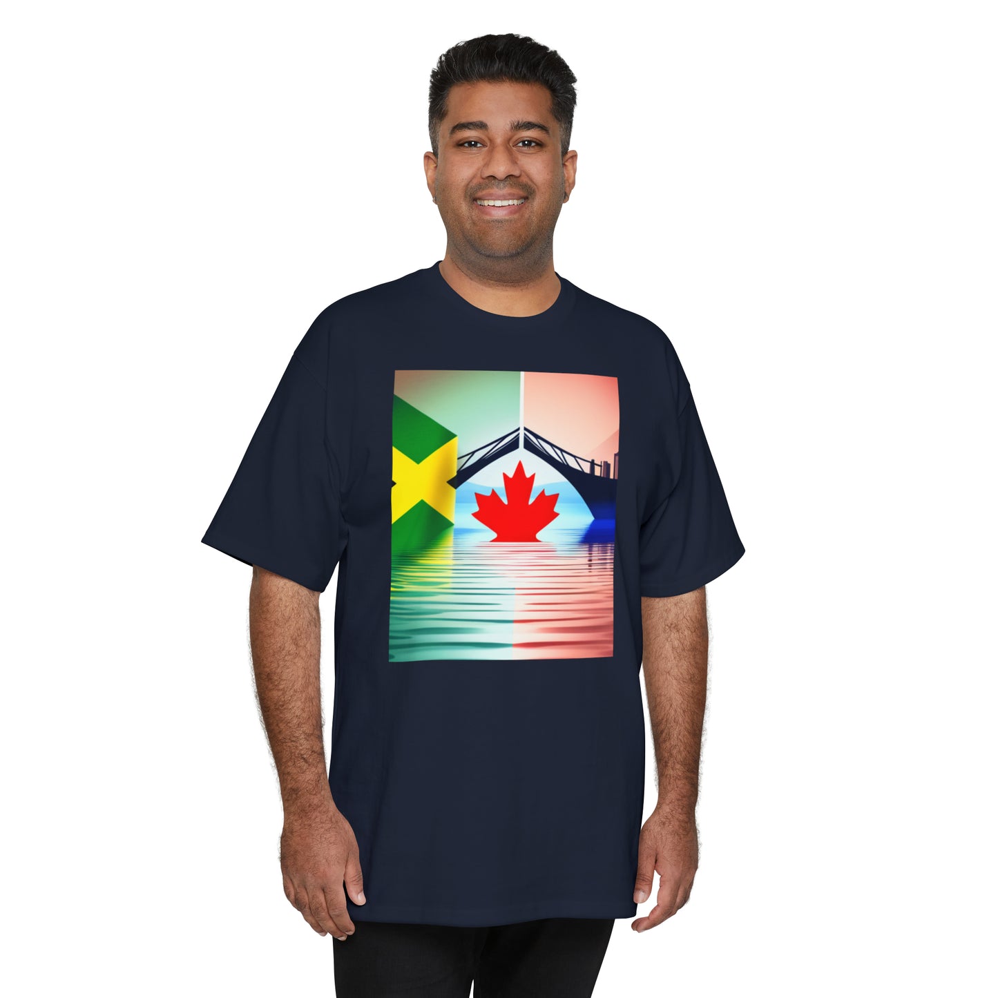 Jamaican-Canadian Split design Unisex Tall T-Shirt