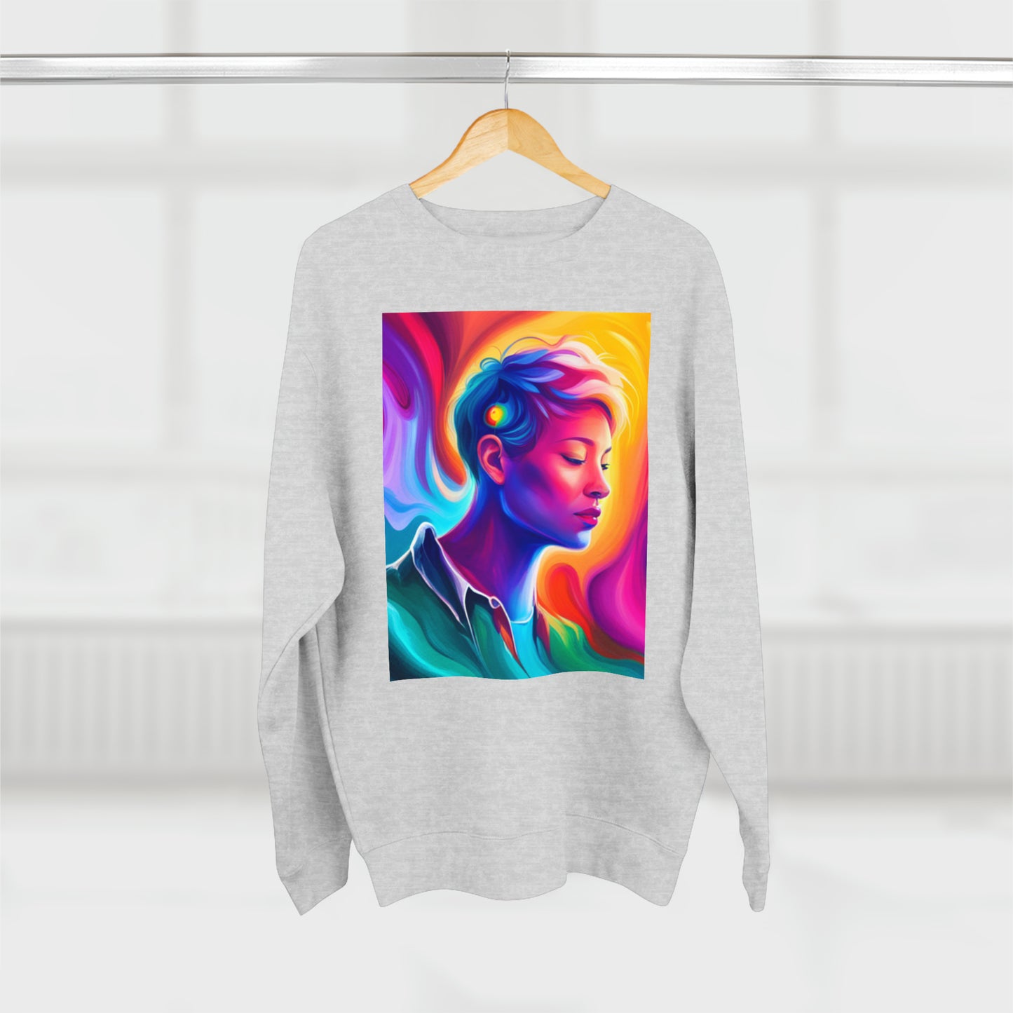 An image of a cozy sweatershirt, sweatsirt, sweetshirt, or swetshirt, perfect for chilly days in Toronto. The sweatshirt features a classic design with a soft fabric and comfortable fit. Stay warm and stylish with this must-have wardrobe essential, ideal for the diverse weather of the GTA