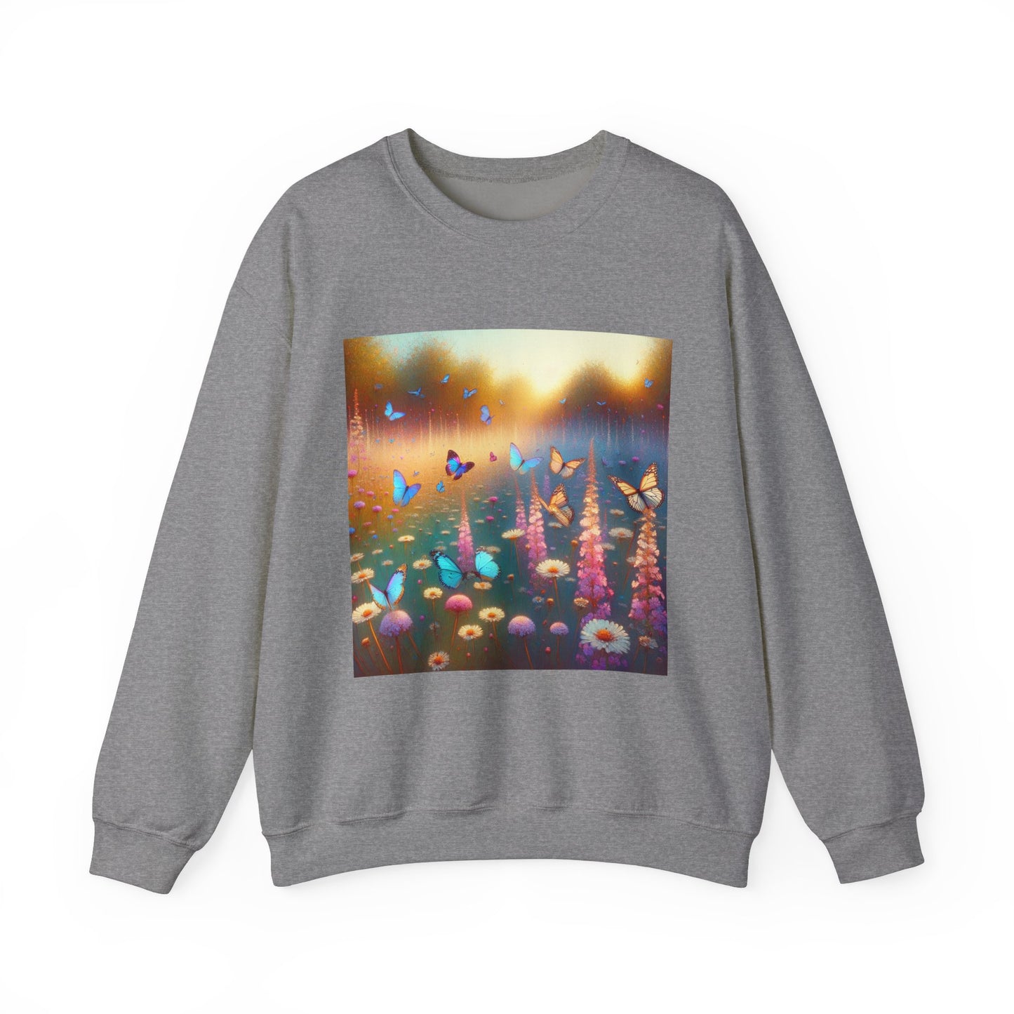 Impressionist Butterfly Sanctuary Crewneck Sweatshirt hoodie