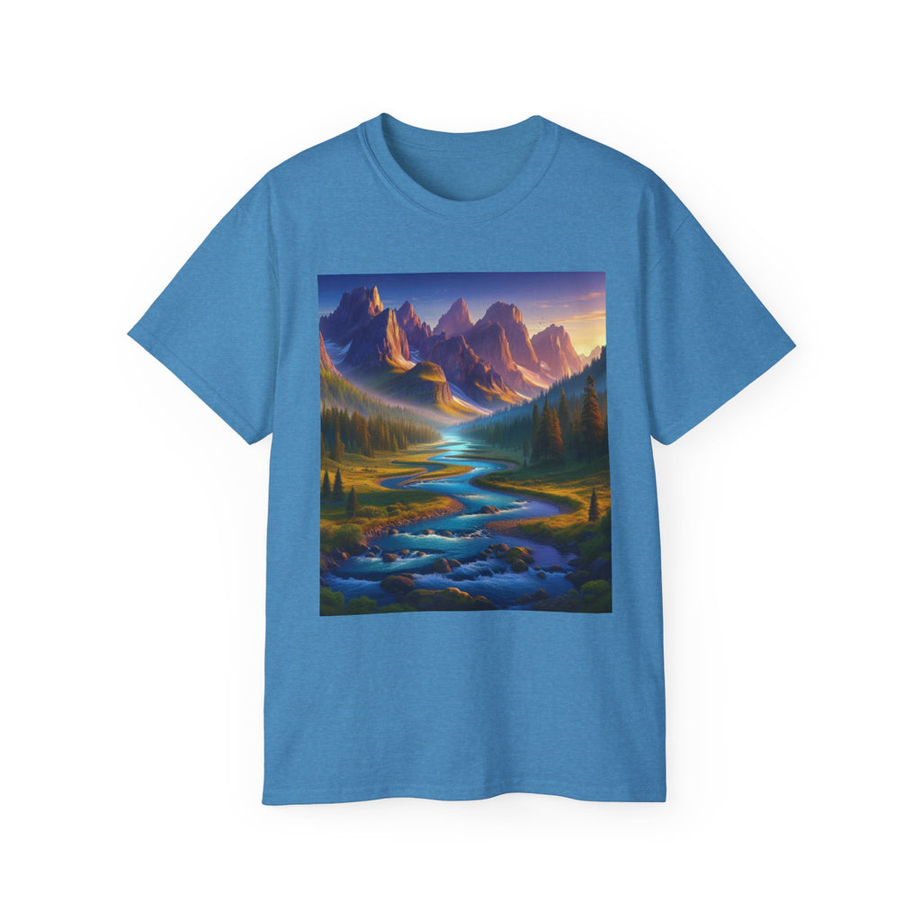 Scenic Landscape Unisex Tee, Nature Lover Shirt, Gift for Outdoor Enthusiasts, Casual Wear, Birthday Gift