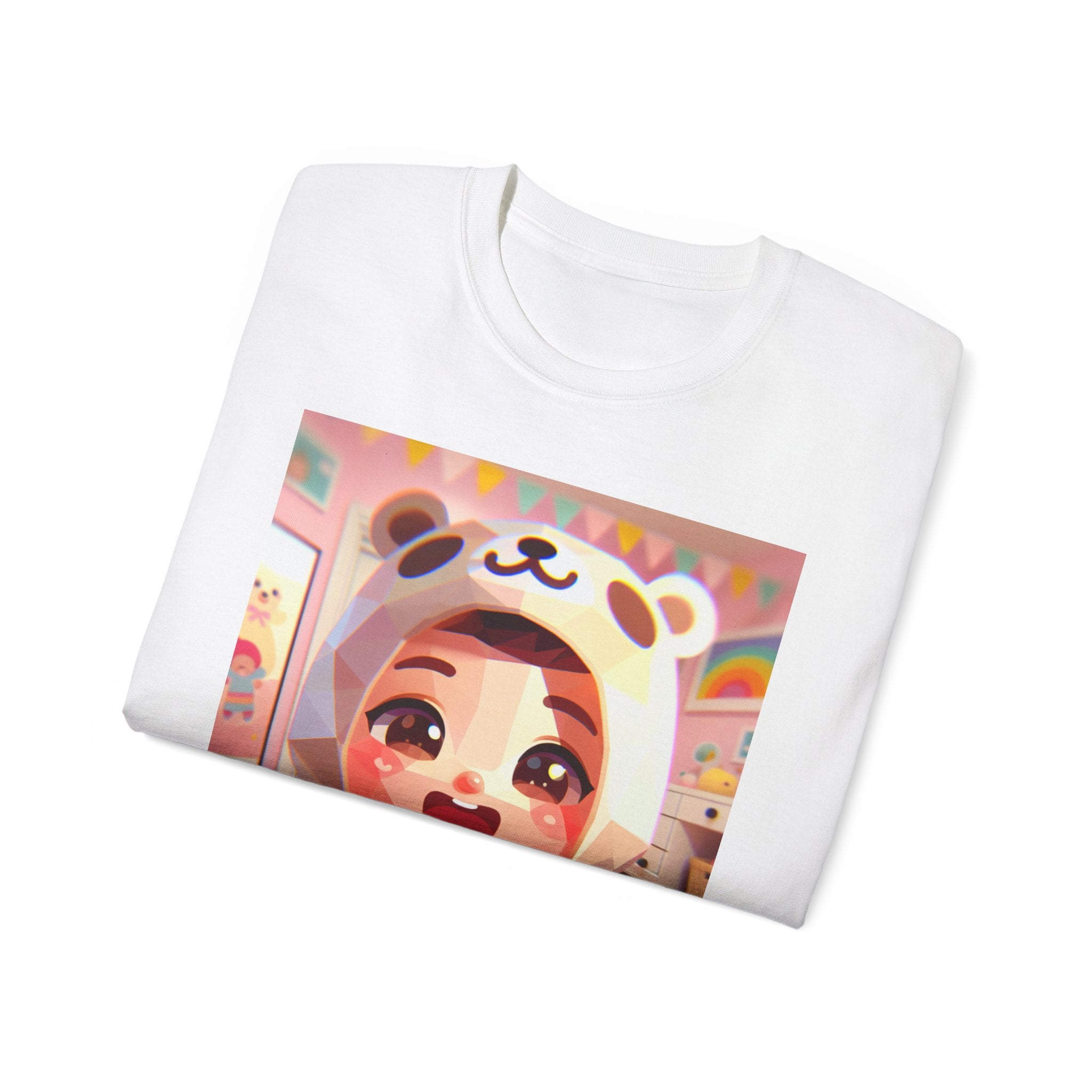 Cute Cartoon Animal Tee, Cozy Unisex T-Shirt for Kids, Gift for Animal Lovers, Birthday, Casual Style, Fun Wear