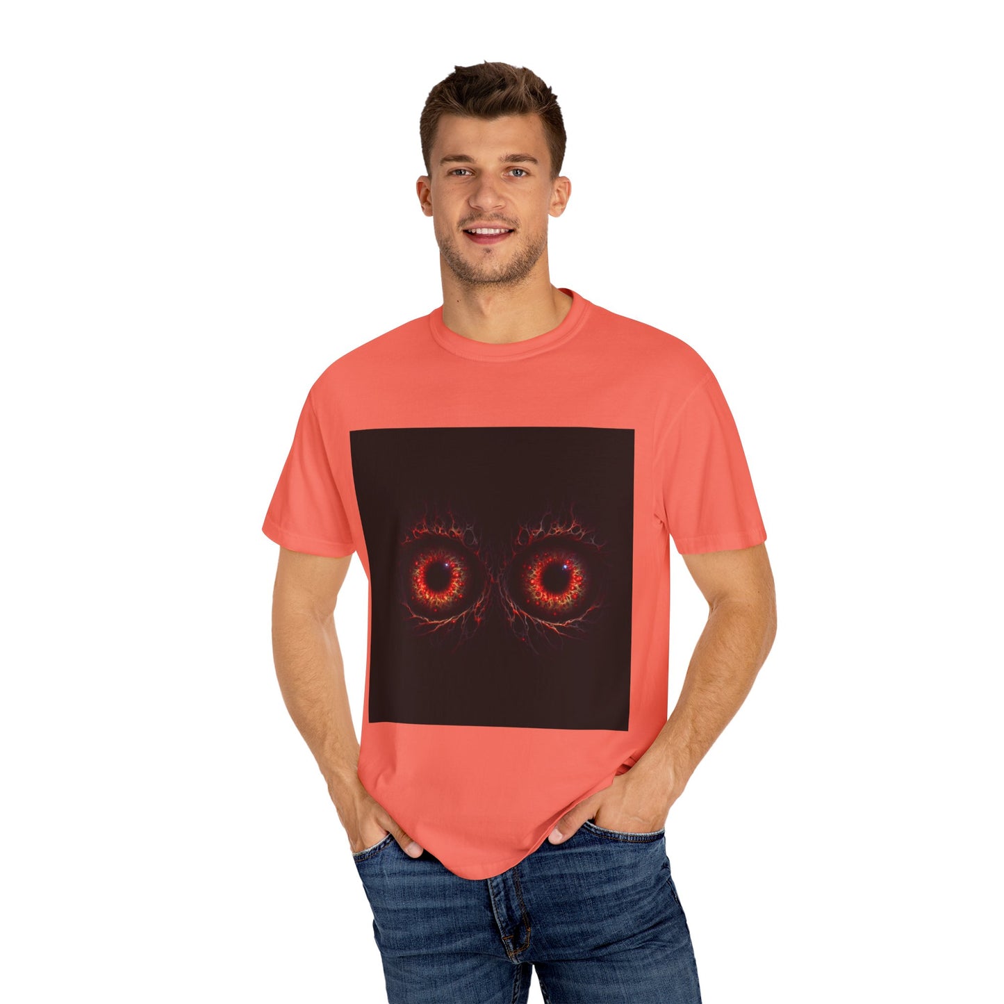 Halloween Unisex T-shirt with Scary Eyes Design