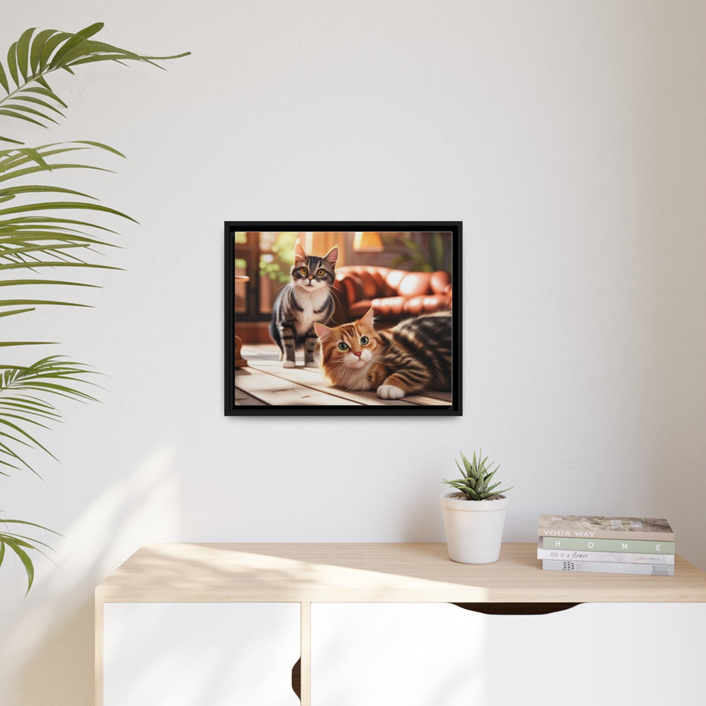 Modern Matte Canvas: Black Frame for Timeless Style