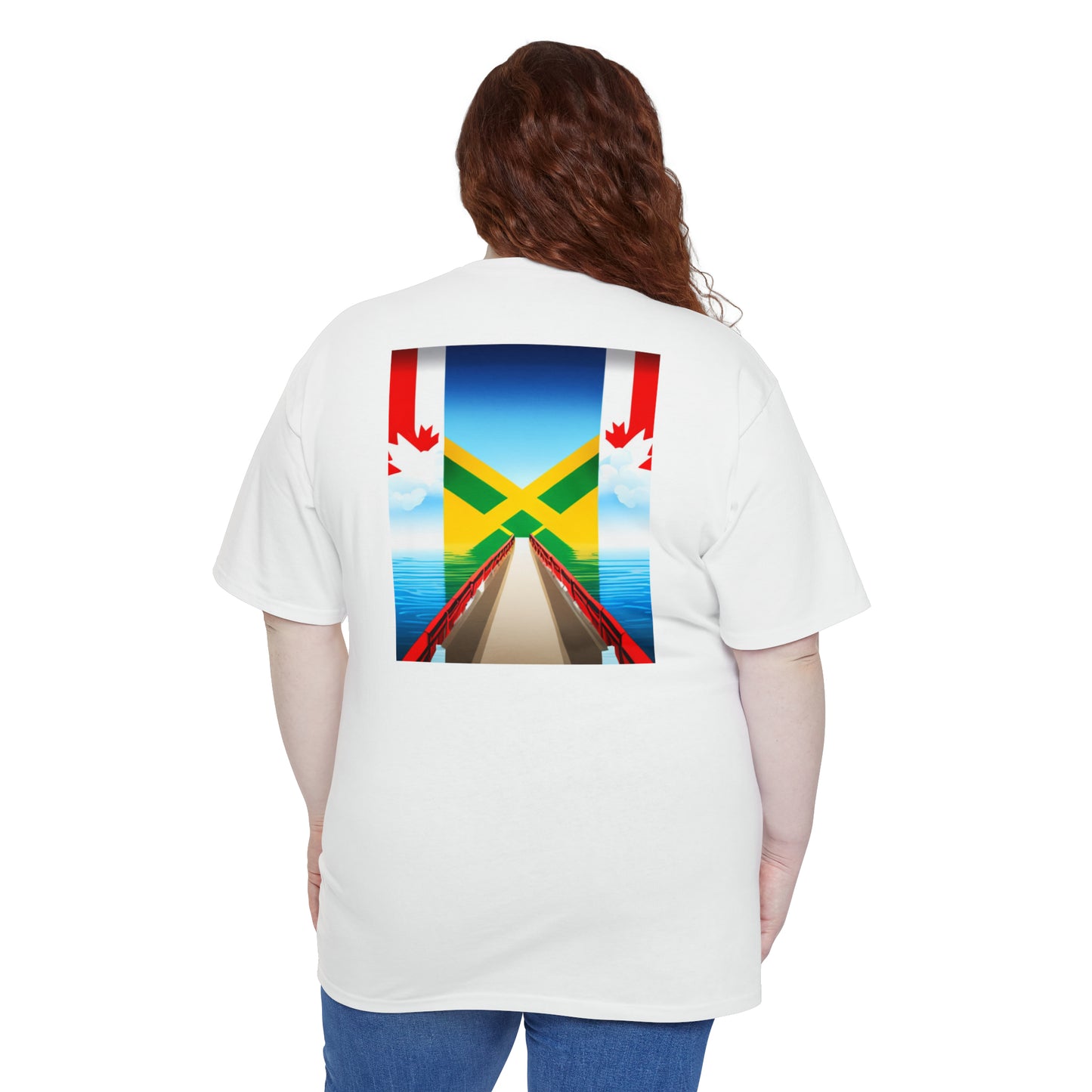 Jamaican-Canadian Split design Unisex Tall T-Shirt