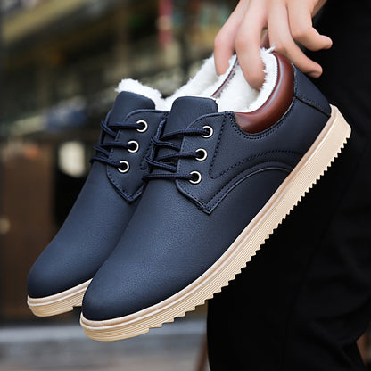 Winter Men's Shoes Cotton Shoes Men's Casual Shoes Men's Plus Velvet Thickening