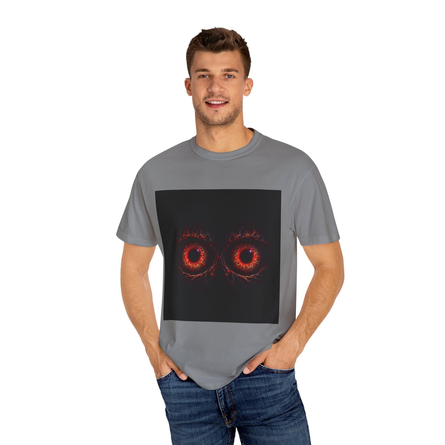 Halloween Unisex T-shirt with Scary Eyes Design