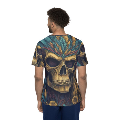 scull print Men's Sports  t-shirt Jersey