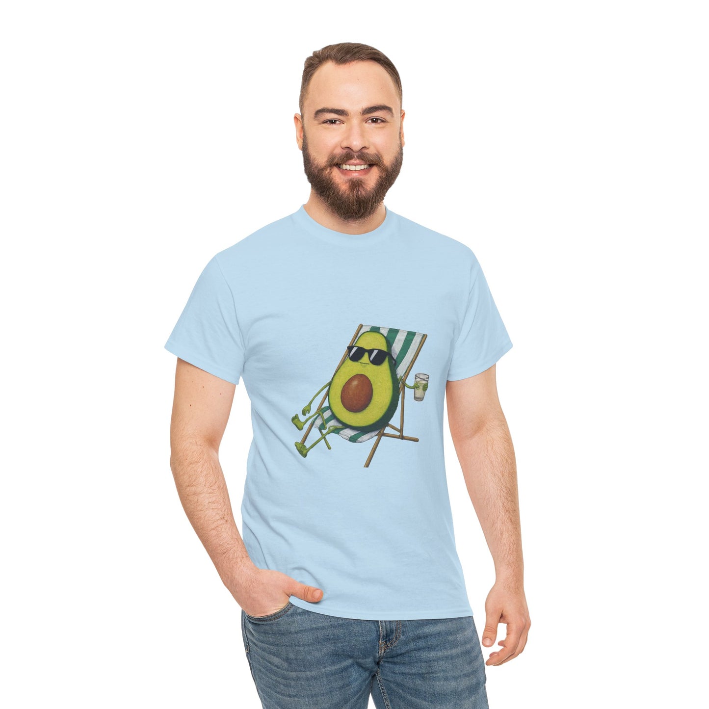 Avocado Print Unisex Heavy Cotton Tee: Comfort & Style for Every Day