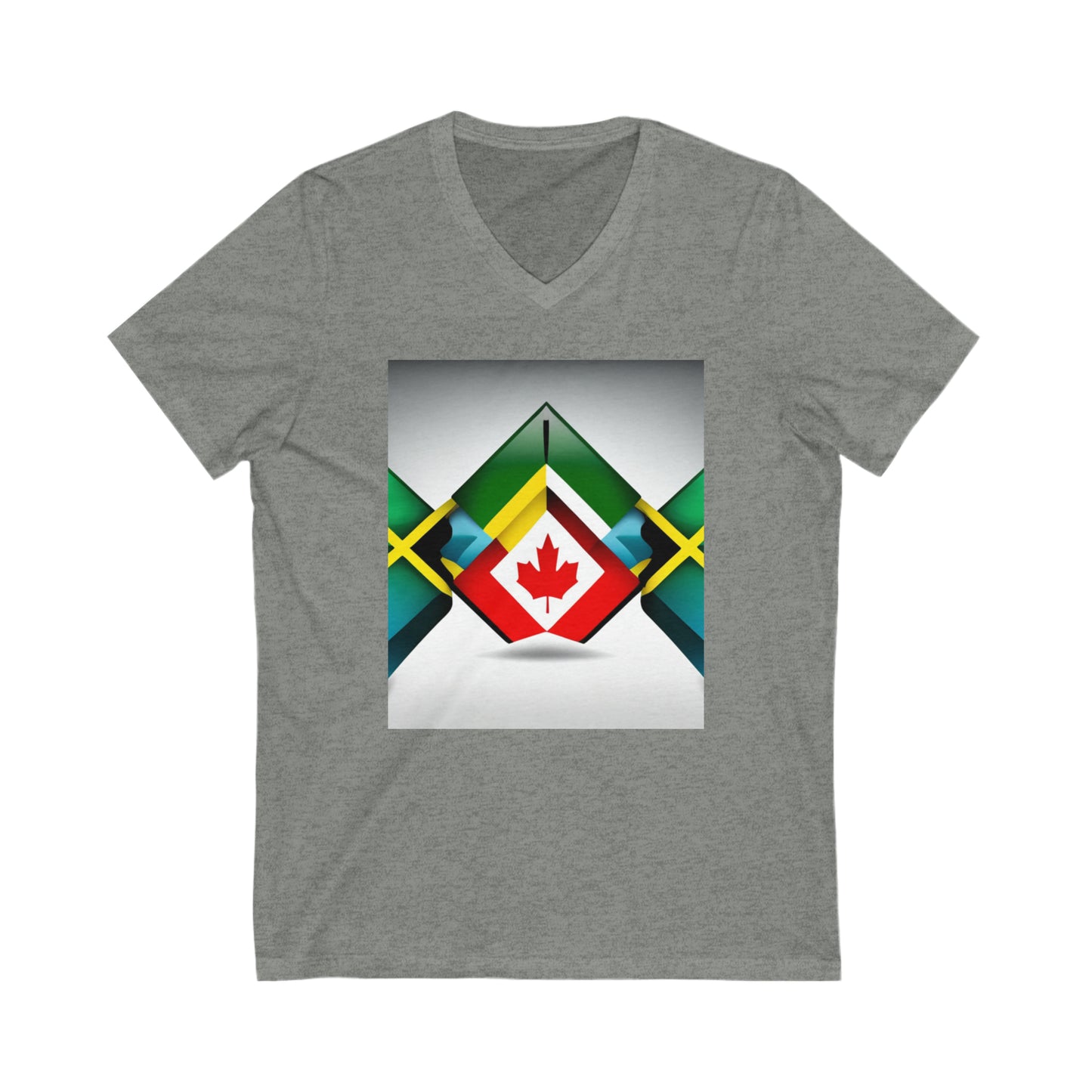 Bridging the Gap: Jamaican in Canada V-Neck Tee