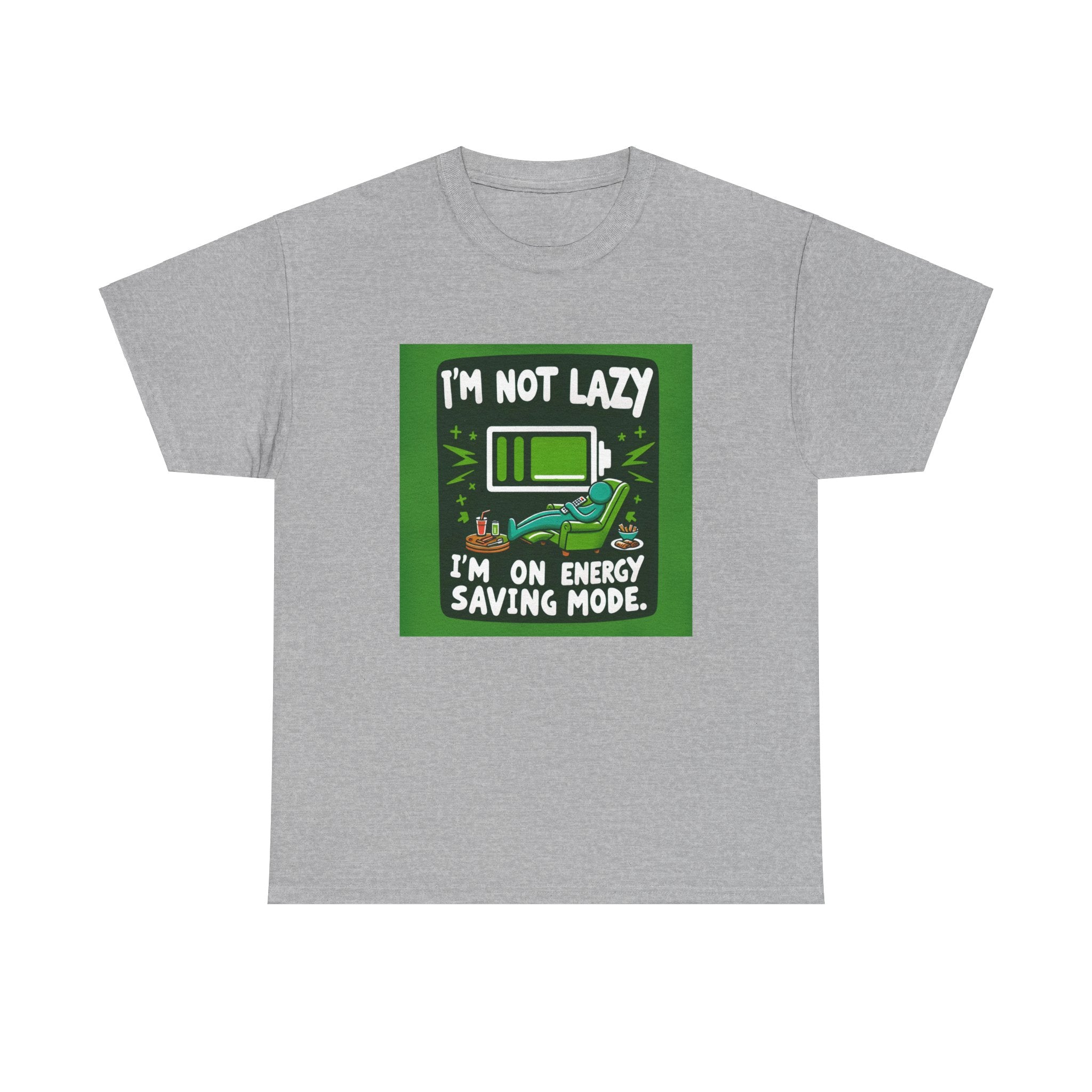 T-Shirt | Funny 'I'm not lazy, I'm on energy-saving mode' unisex Tee