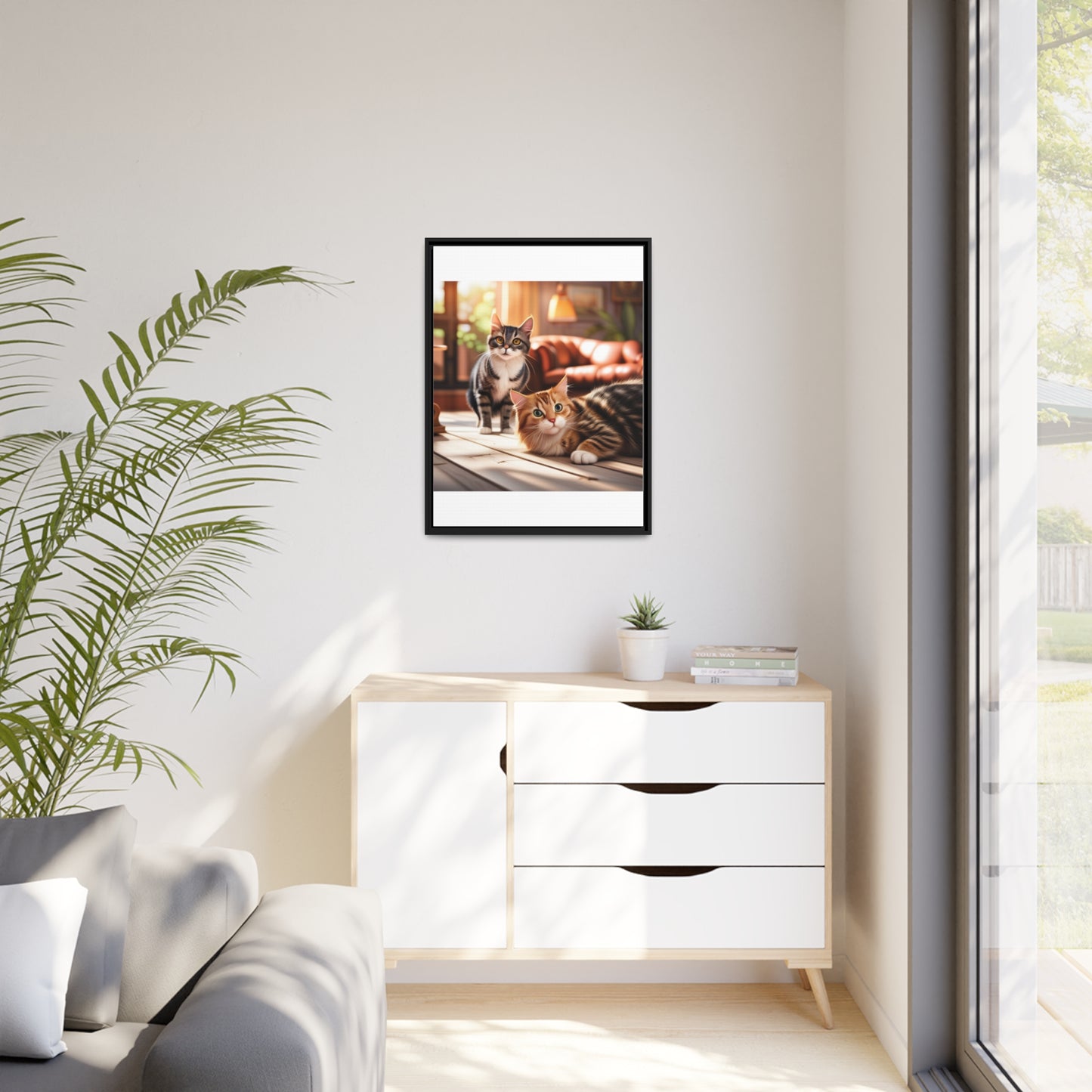 Modern Matte Canvas: Black Frame for Timeless Style