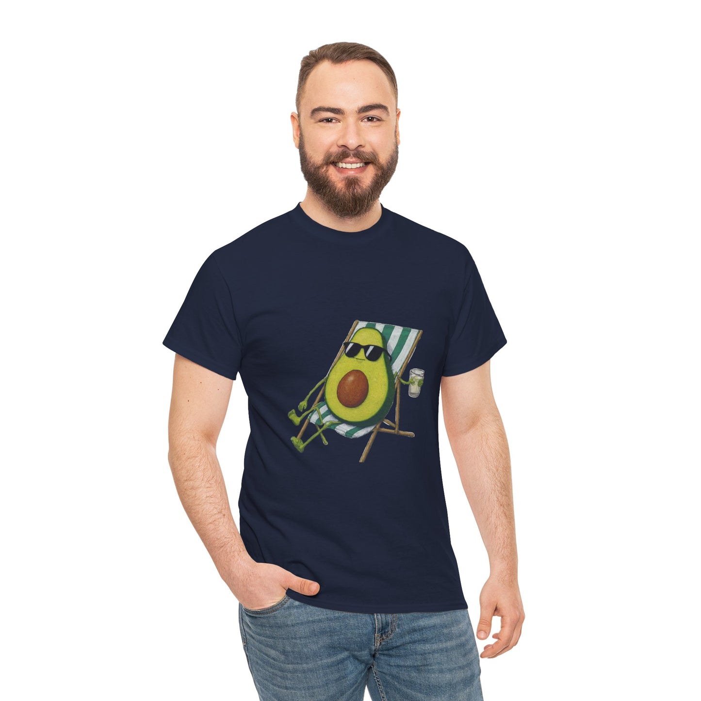 Avocado Print Unisex Heavy Cotton Tee: Comfort & Style for Every Day