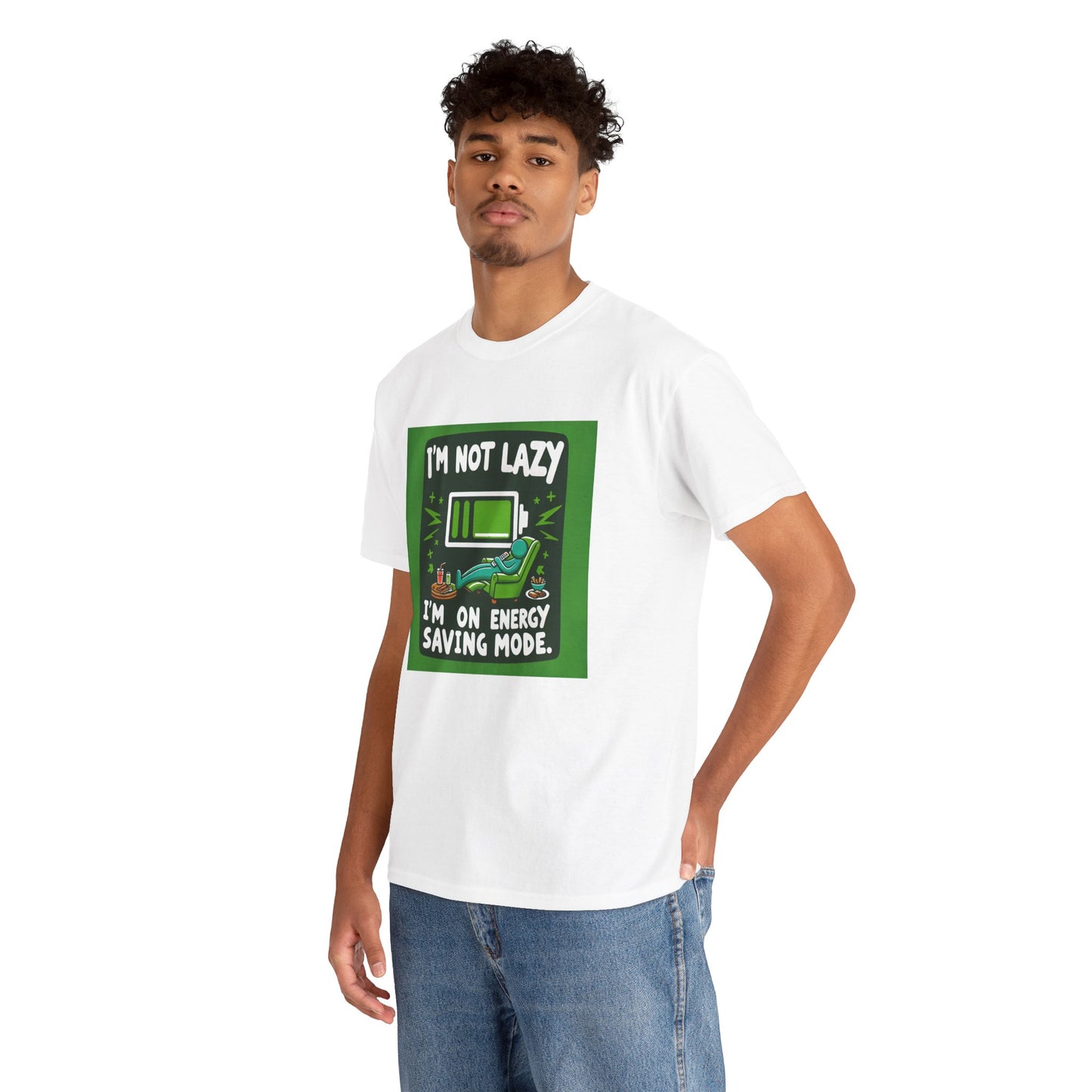 T-Shirt | Funny 'I'm not lazy, I'm on energy-saving mode' unisex Tee