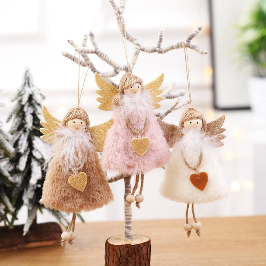 Christmas angel plush pendant