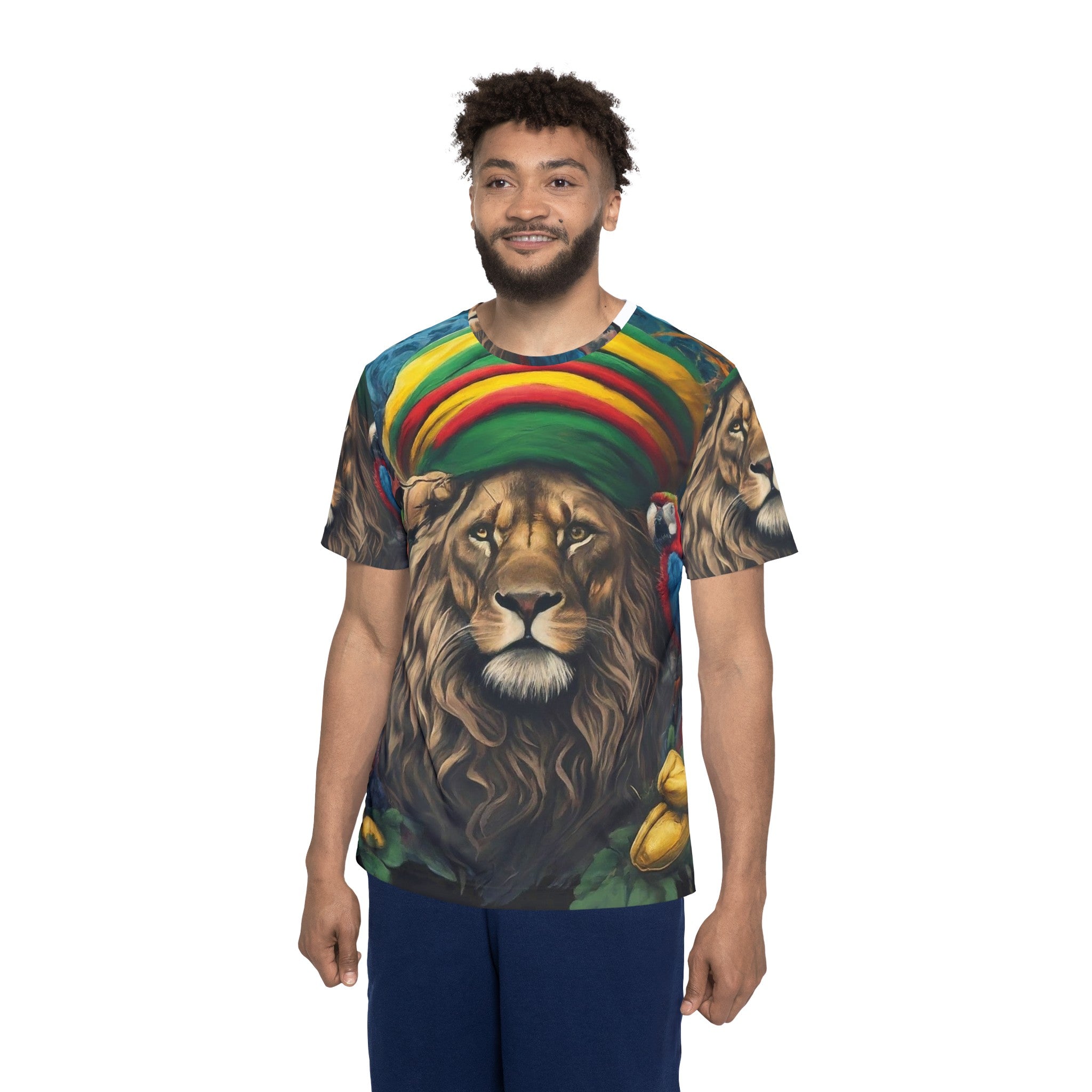 Jamaican lion Men's Sports Jersey (AOP)