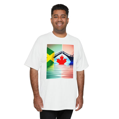 Jamaican-Canadian Split design Unisex Tall T-Shirt