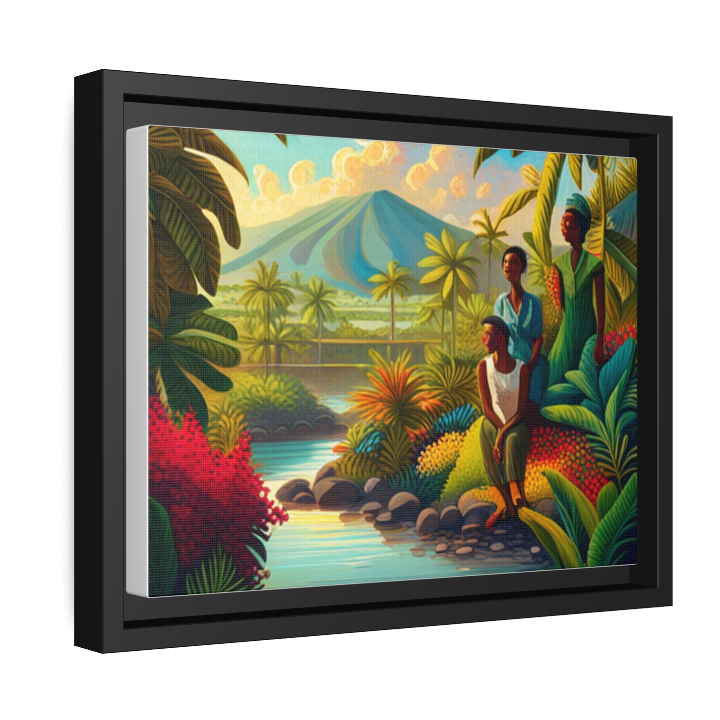 Matte Jamaica Canvas, Black Frame