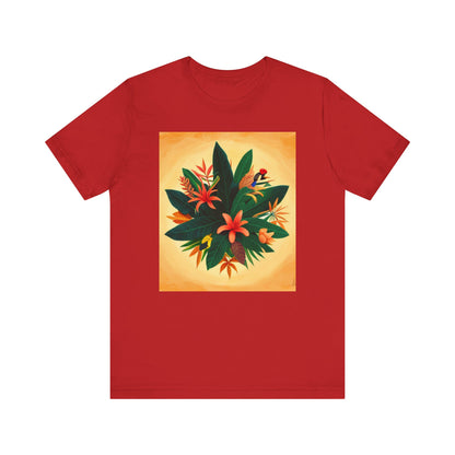 Jamaican flowers Unisex Jersey Short Sleeve Tee