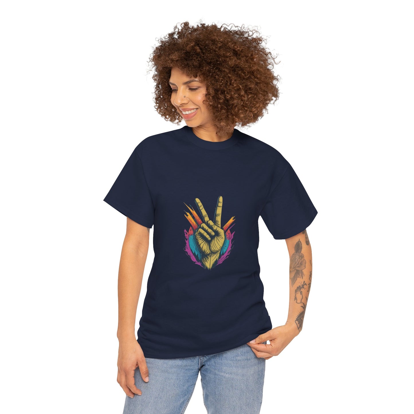 two fingers Unisex Heavy Cotton Tee