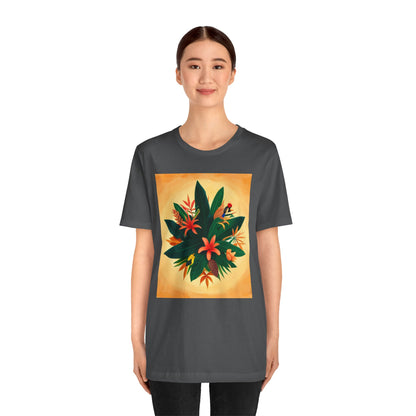 Jamaican flowers Unisex Jersey Short Sleeve Tee