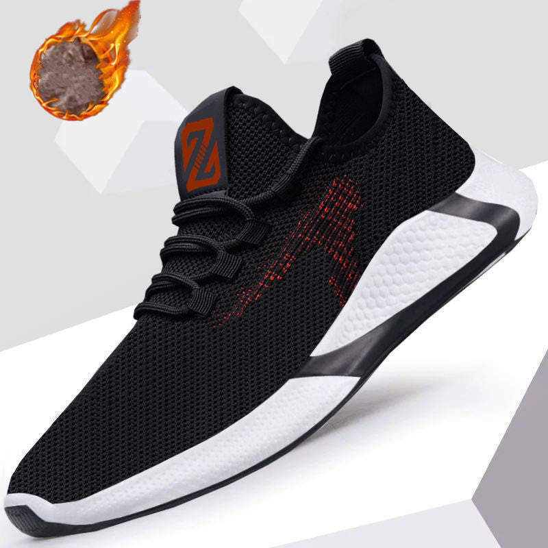 Men's Breathable Casual Shoes Plus Velvet Autumn Winter Sports Sneakers