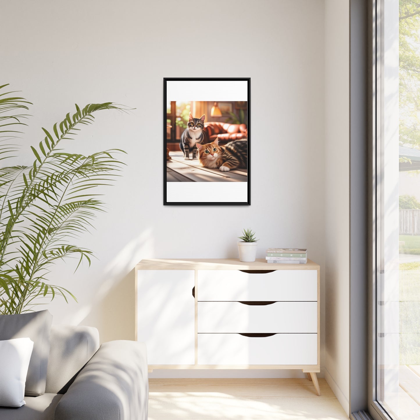 Modern Matte Canvas: Black Frame for Timeless Style