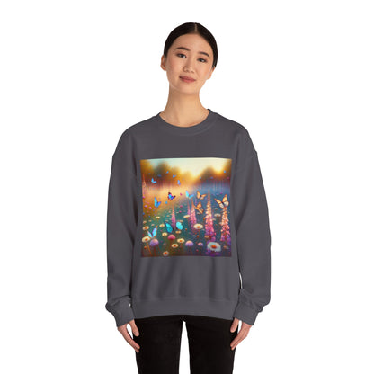 Impressionist Butterfly Sanctuary Crewneck Sweatshirt hoodie