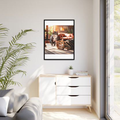 Modern Matte Canvas: Black Frame for Timeless Style