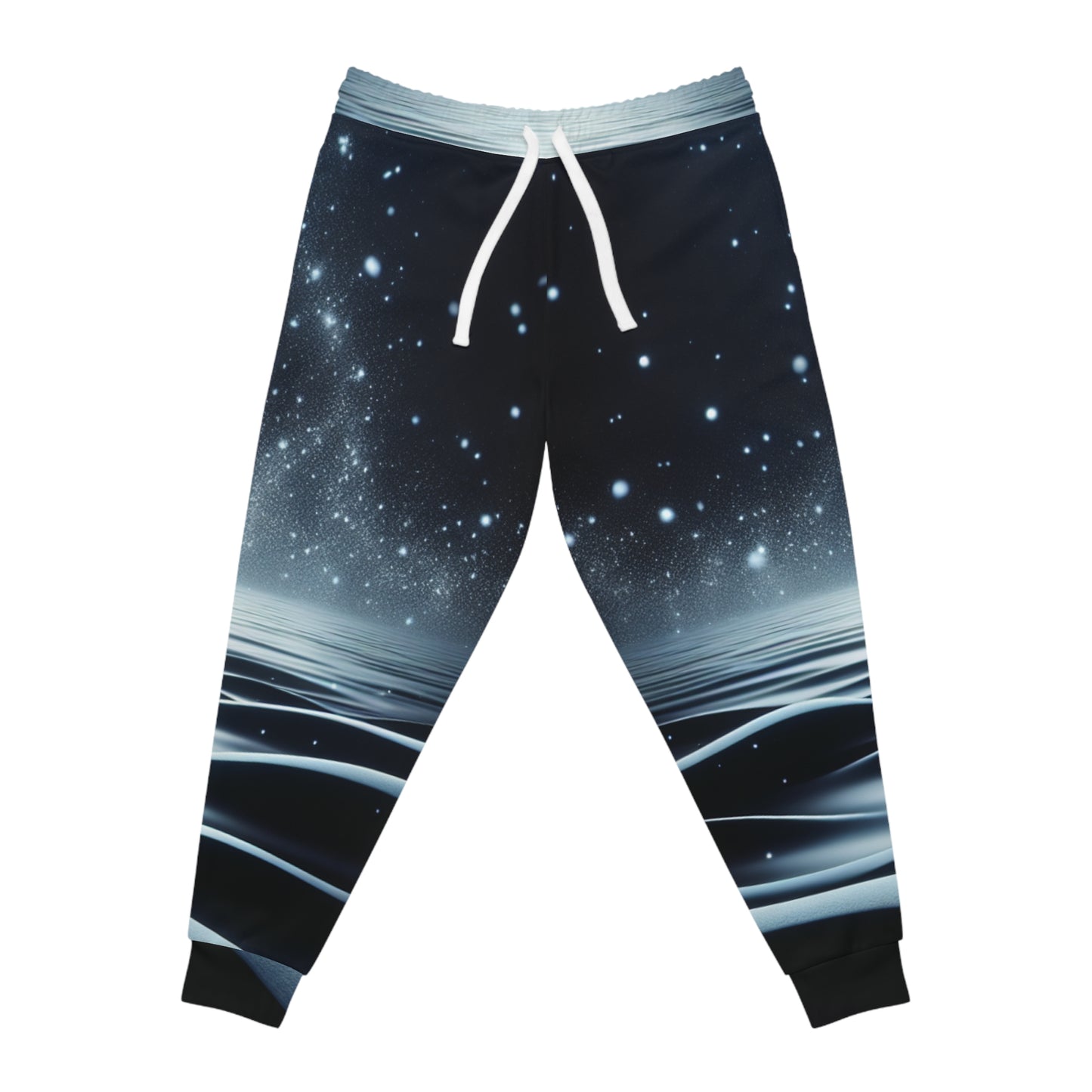 Athletic Joggers - Snow Falling on the Sea Design