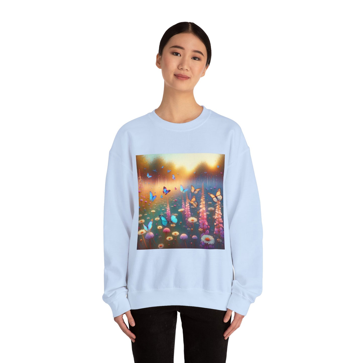 Impressionist Butterfly Sanctuary Crewneck Sweatshirt hoodie