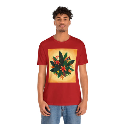 Jamaican flowers Unisex Jersey Short Sleeve Tee