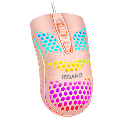 Hole-holed Wired USB Mouse For Home Luminous Mouse