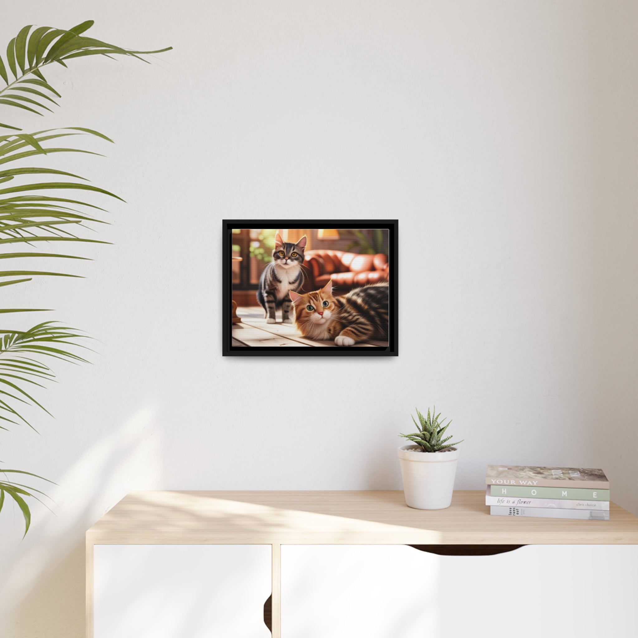 Modern Matte Canvas: Black Frame for Timeless Style