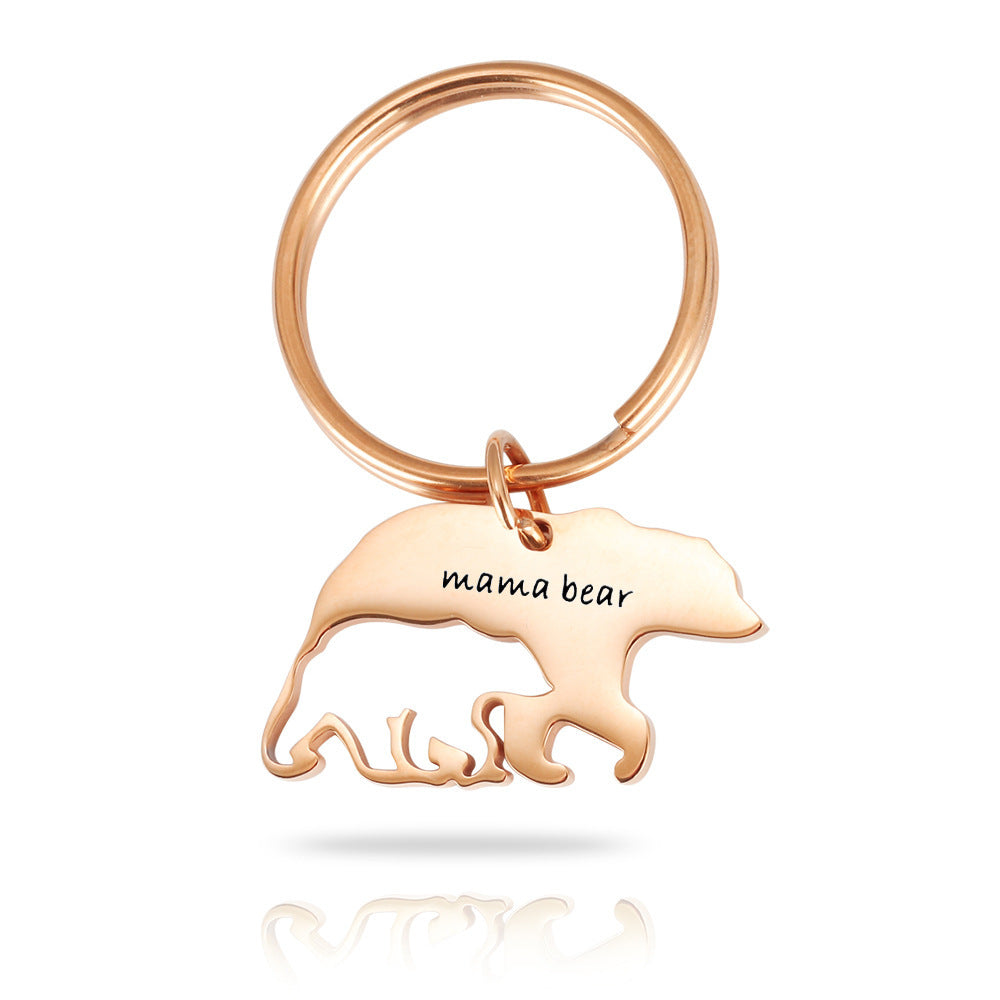 M2k Trends Stainless Steel Mama Bear Keychain Gift