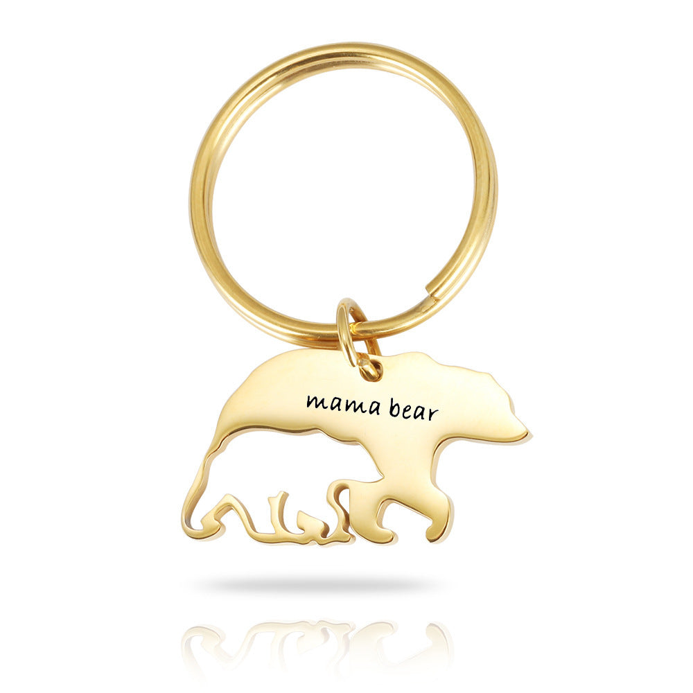 M2k Trends Stainless Steel Mama Bear Keychain Gift