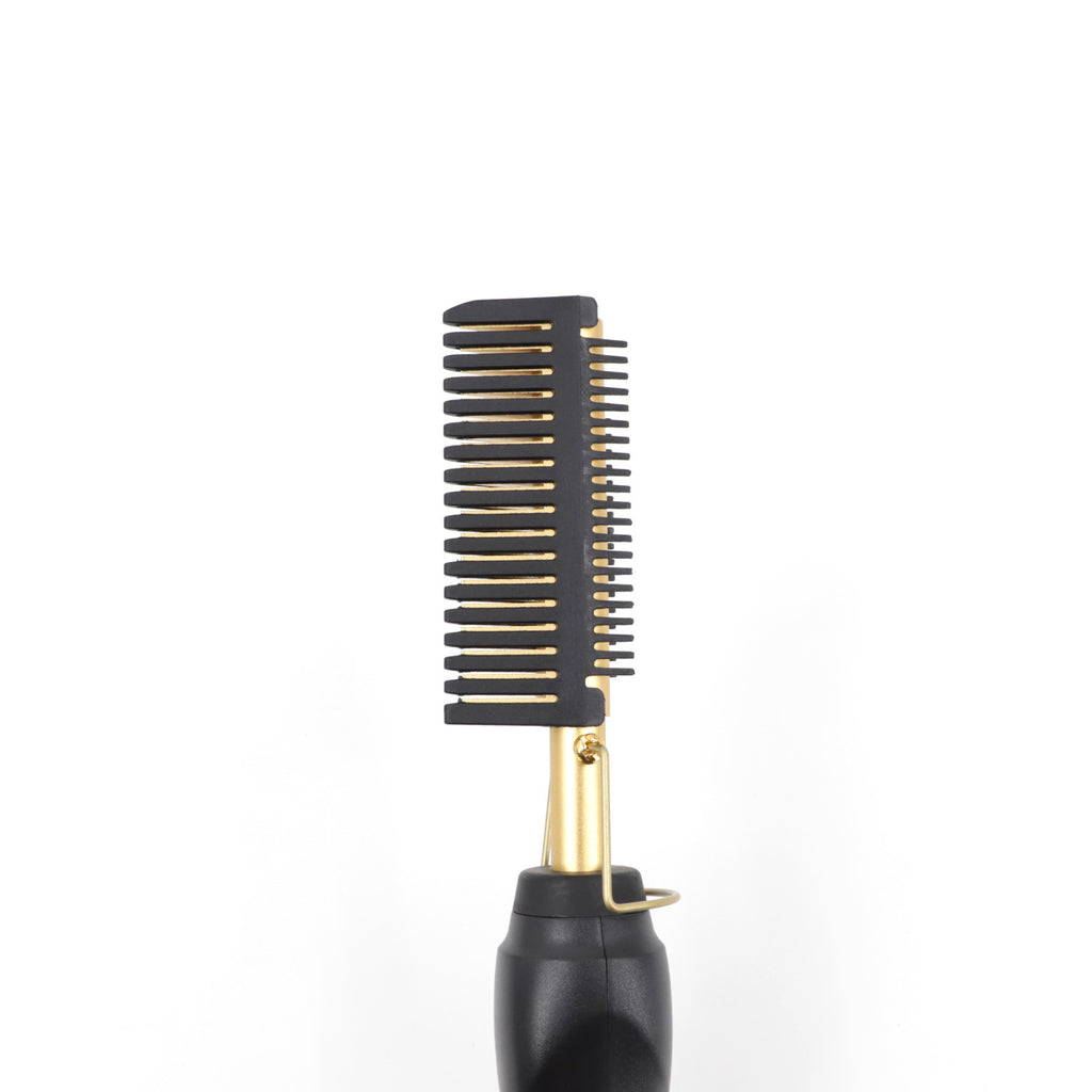 Electric Hair Straightener & Curler Comb – Wet & Dry Copper Iron