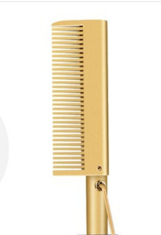 Electric Hair Straightener & Curler Comb – Wet & Dry Copper Iron