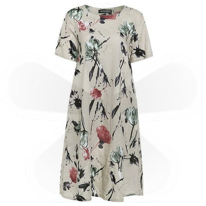 Bohemian Summer Print Loose Floral Dress For Women Dresses