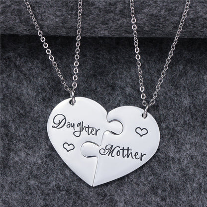 Fashion Mother's Day Gift Mom Daughter Titanium Steel Necklace